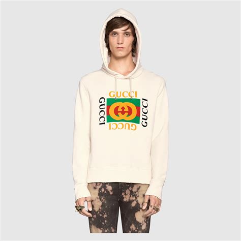 white gucci sweatshirts|gucci oversized hoodie.